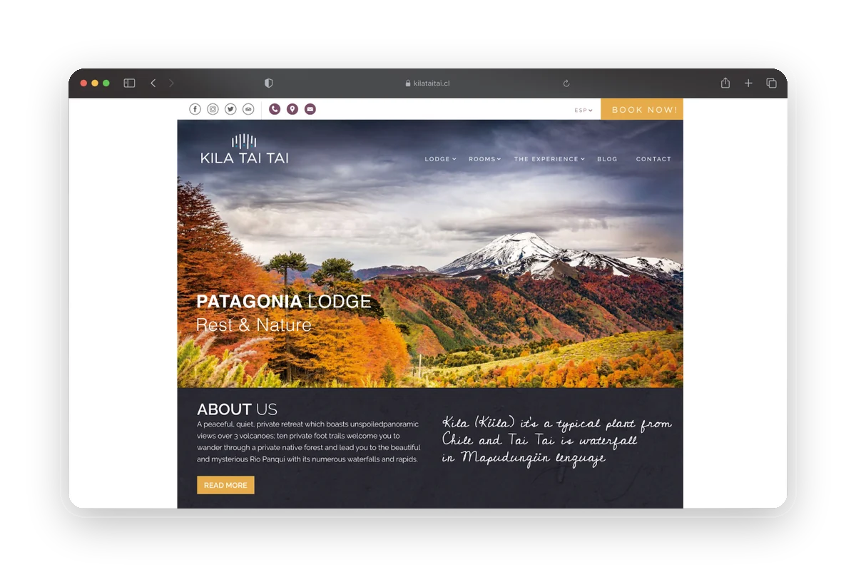 Page d'accueil du site web : Lodge Kila Tai Tai
