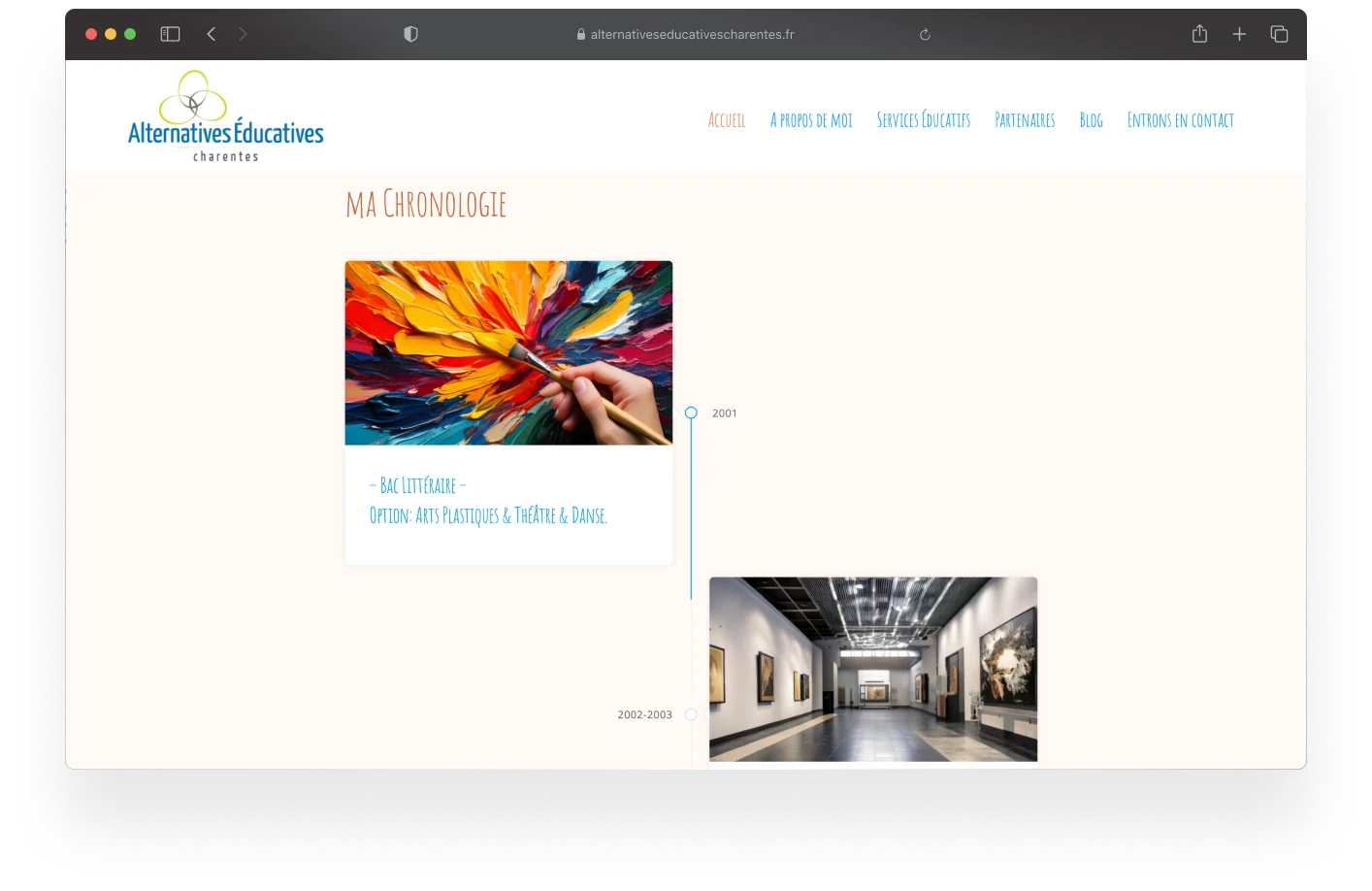 Site web Alternatives Éducatives Charentes : capture 3 sur 4