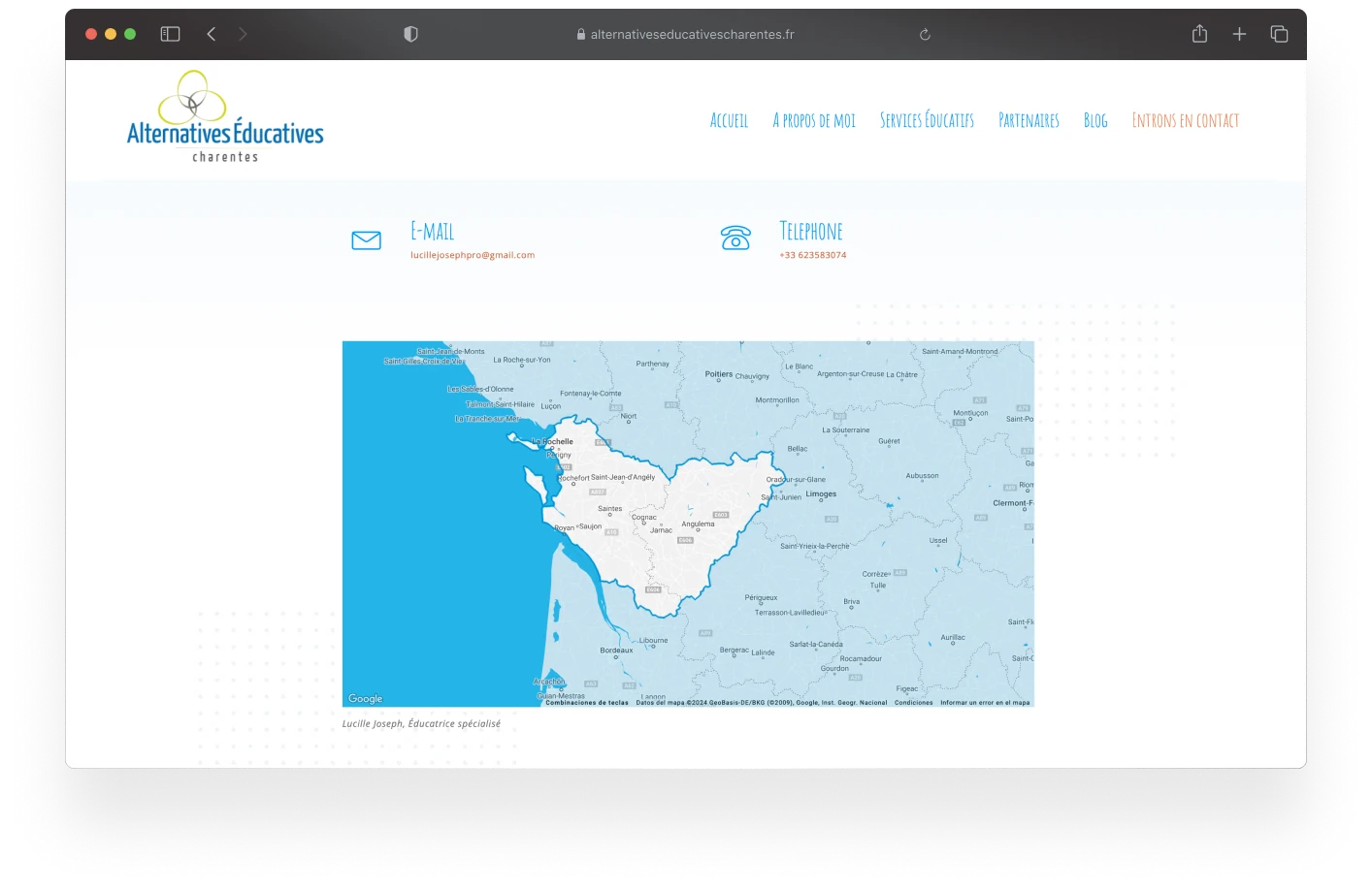 Site web Alternatives Éducatives Charentes : capture 4 sur 4